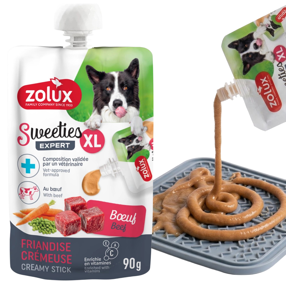 Przysmak Kremowy dla Psa SWEETIES XL z Wołowiną 10x90g ZOLUX